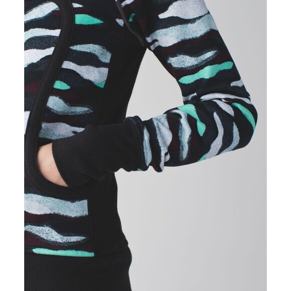 Lululemon Cult-Favorite Scuba Hoodie Women’s Size 6 Multi Camo Cotton Fleece - Picture 6 of 10